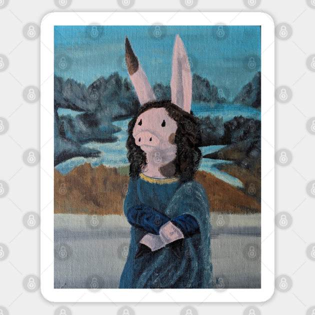 Mona Lisa Rappig Sticker by DeguArts