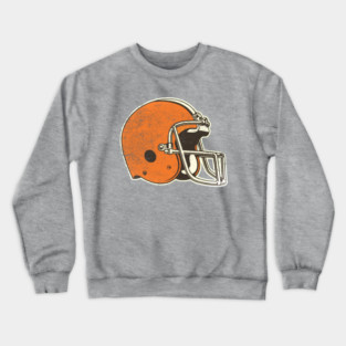 80's Browns Helmet [Vintage Distressed] Crewneck Sweatshirt