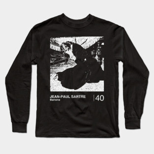 Jean-Paul Sartre / Minimalist Graphic Design Fan Artwork Long Sleeve T-Shirt