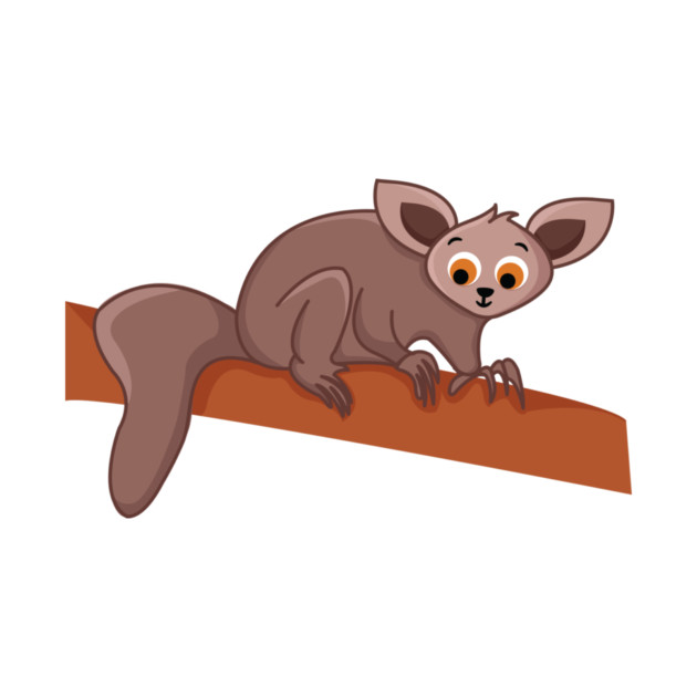 Wildlife Kawaii Aye Branch Animal Adorable Cute by Mellowdellow