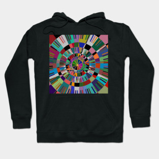 Psychedelic Piano Keyboard Geometric Hoodie