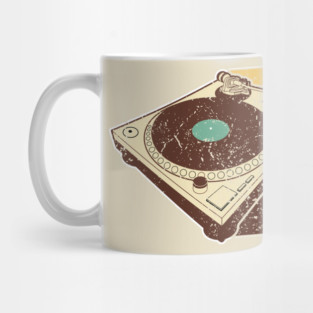 Vintage distressed DJ turntable Mug