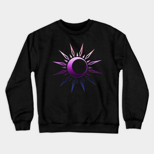 Genderfluid Celestial Spiritual Queer Pride Sun Moon Boho Yoga Crewneck Sweatshirt