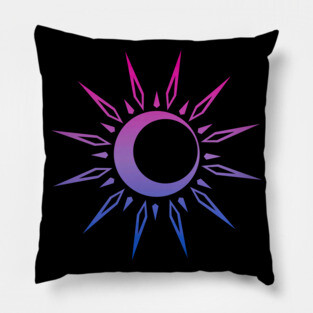 Bisexual Celestial Spiritual Bi Pride Flag Sun Moon Boho Yoga Pillow