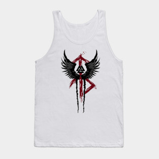 Valkyrie Symbol Valknut Odin Wings Vikings Asgard Valhalla Tank Top