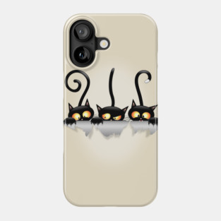Cats Naughty and Playful Cartoon Characters Phone Case