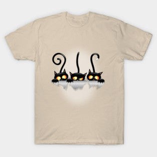 Cats Naughty and Playful Cartoon Characters T-Shirt