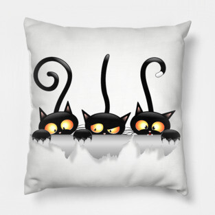 Cats Naughty and Playful Cartoon Characters Pillow