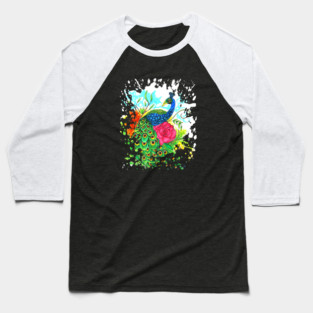 Peacock Baseball T-Shirt