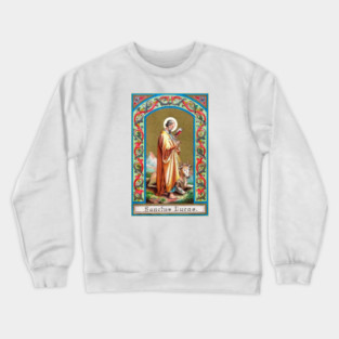 Saint Luke the Evangelist Holy Card Crewneck Sweatshirt
