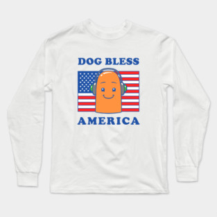 Dog Bless America Long Sleeve T-Shirt