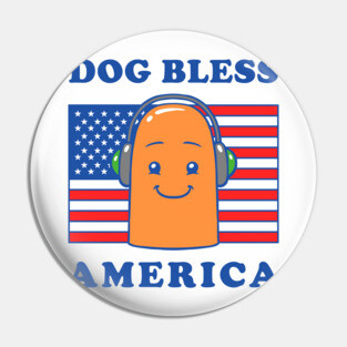 Dog Bless America Pin