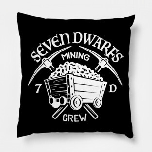 Seven Dwarfs Mining Crew - Dark Pillow