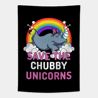 Save The Chubby Unicorns Tapestry