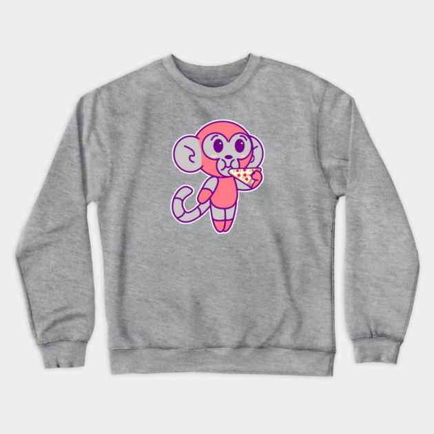 D-MO PIZZA Crewneck Sweatshirt by droidmonkey