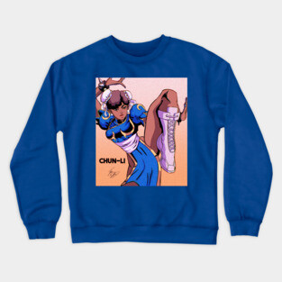Melanated Chun-Li Crewneck Sweatshirt