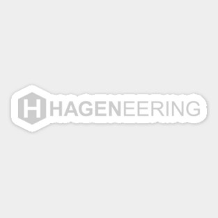 Hageneering Logo Shirt - Light Gray Text Sticker