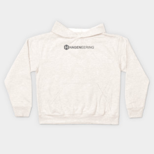 Hageneering Logo Shirt - Medium Gray Text Kids Hoodie