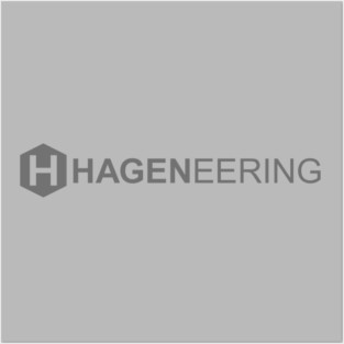 Hageneering Logo Shirt - Medium Gray Text Posters and Art