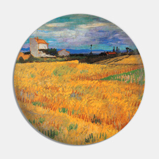 Van Gogh Wheat Field with Farmhouse Pin