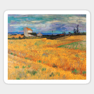 Van Gogh Wheat Field with Farmhouse Magnet