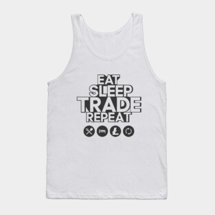 Eat sleep trade litecoin repeat Tank Top