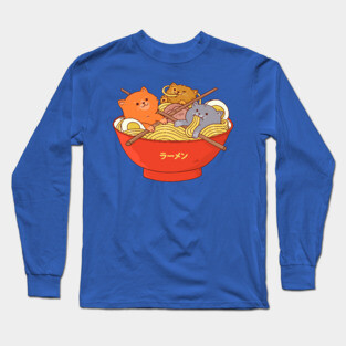Ramen and cats Long Sleeve T-Shirt