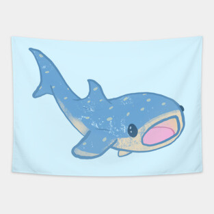 Shocked Whale Shark Tapestry