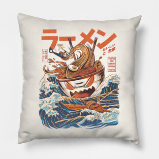 Great Ramen off Kanagawa - Great Wave Pillow