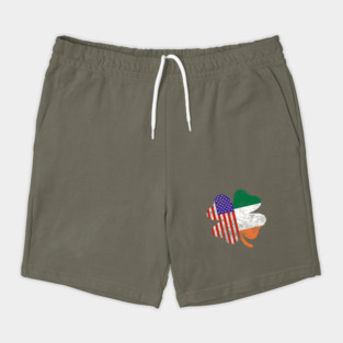Irish American Flag Shamrock Shorts