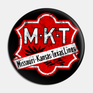 MKT- Missouri–Kansas–Texas "the Katy" Railroad - Distressed Version Pin