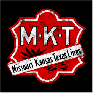 MKT- Missouri–Kansas–Texas "the Katy" Railroad - Distressed Version Posters and Art