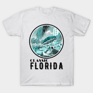Classic Vintage Florida At hotel and Beach side T-Shirt