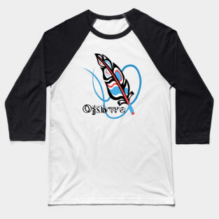 Ojibwe & Feather Baseball T-Shirt