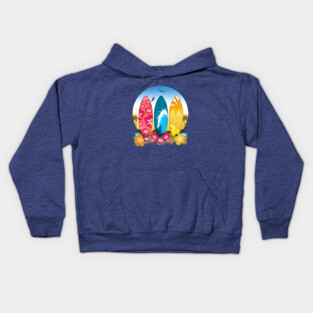 Surfboard Beach Kids Hoodie