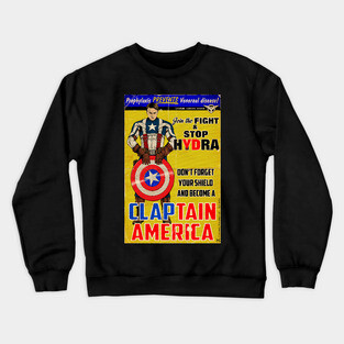 Claptain America Crewneck Sweatshirt