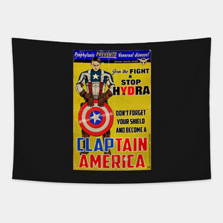 Claptain America Tapestry