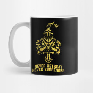 Knights Templar Heroic MOTTO Never Retreat Never Surrender Mug