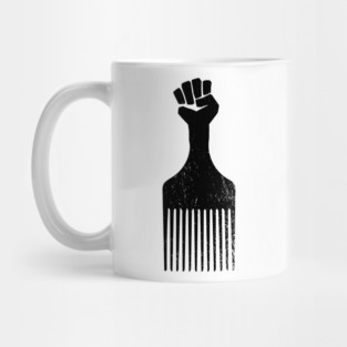 Raise Fist Hair Comb Mug