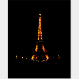 Eiffel Tower Neon Posters and Art