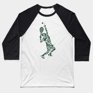 Tennis Player Illustration Baseball T-Shirt