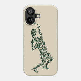 Tennis Player Illustration Phone Case