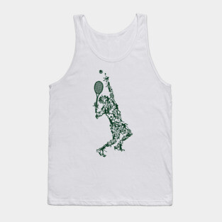 Tennis Player Illustration Tank Top