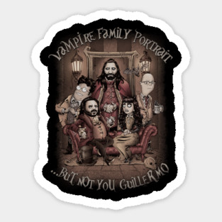 Vampire Family Portrait Sticker