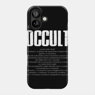 Occult Dictionary Word Definition Phone Case