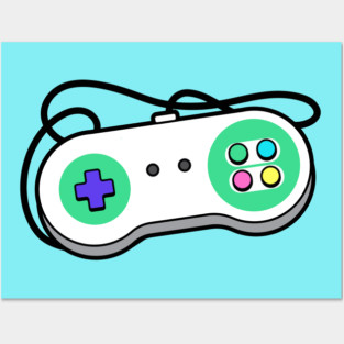 Retro Video Game Controller Posters and Art
