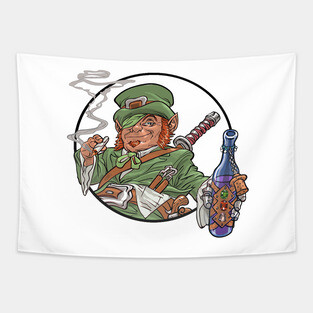 St Patricks Party Leprechaun Tapestry