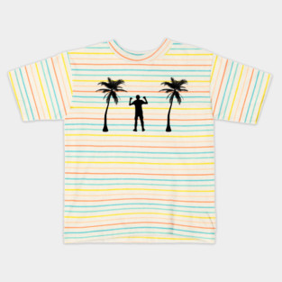 Black Palm Tree Kids T-Shirt