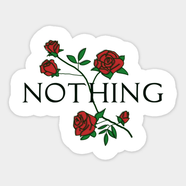 Nothing Rose Floral Magnet by dumbshirts