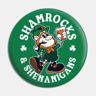 Shamrocks & Shenanigans - Irish Leprechaun - St Paddy's Day Pin